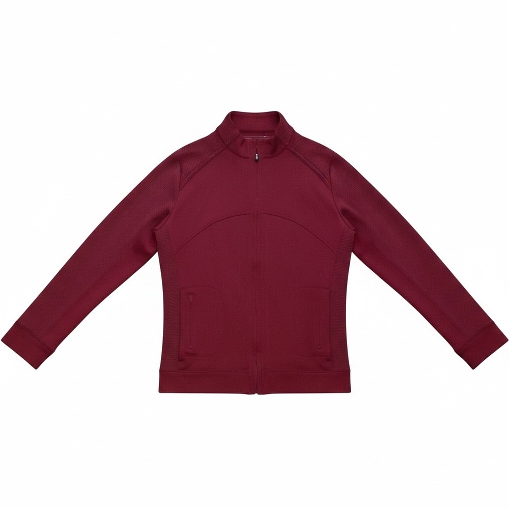 Cutter & Buck Womens CB DryTec Full Zip Jacket Maroon Burgundy Large Golf Active